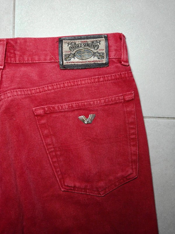 Men Wampum Gold Series Red Straight W34 Jeans