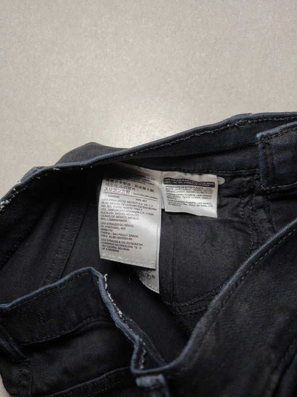 Women Levi's Black Skinny W28 L30 (EU 38/M) Jeans