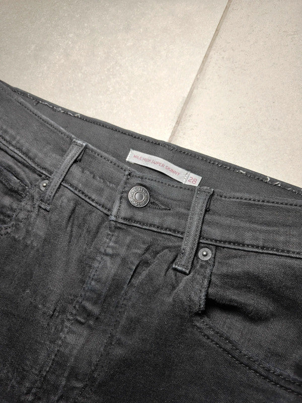 Women Levi's Black Skinny W28 L30 (EU 38/M) Jeans