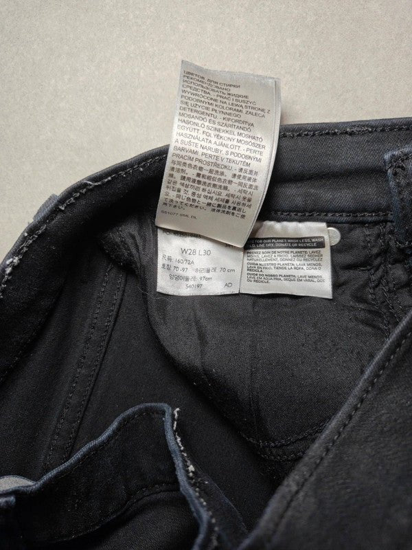 Women Levi's Black Skinny W28 L30 (EU 38/M) Jeans