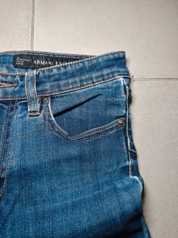 Women Armani Exchange Blue Skinny W25 (EU 34/XS) Jeans
