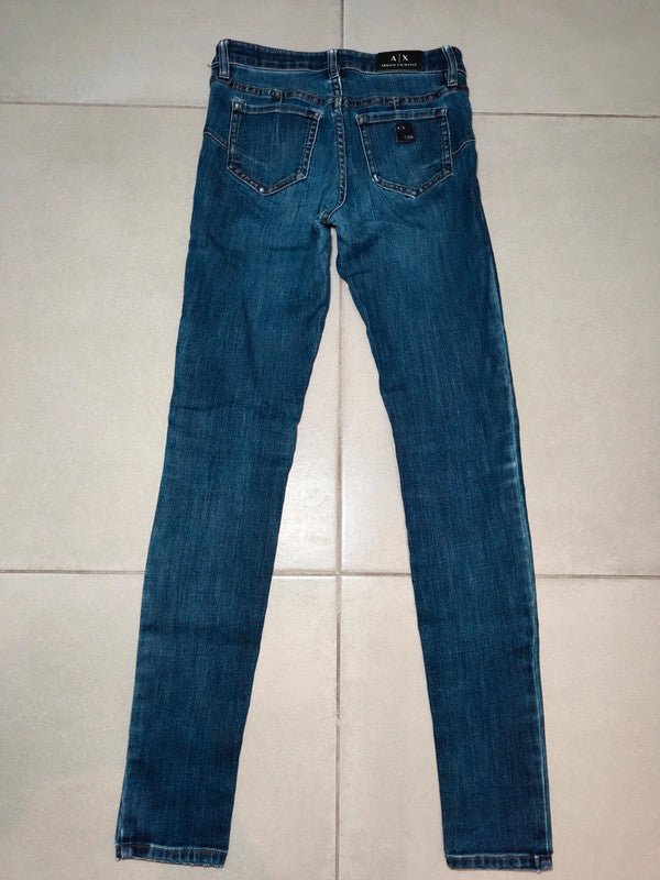 Women Armani Exchange Blue Skinny W25 (EU 34/XS) Jeans