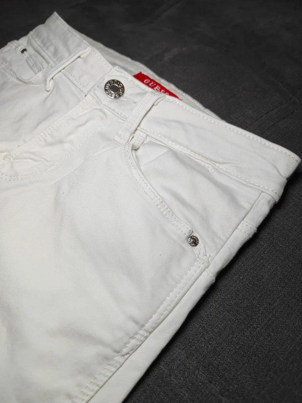 Women Guess White Skinny W26 (EU 36/S) Jeans