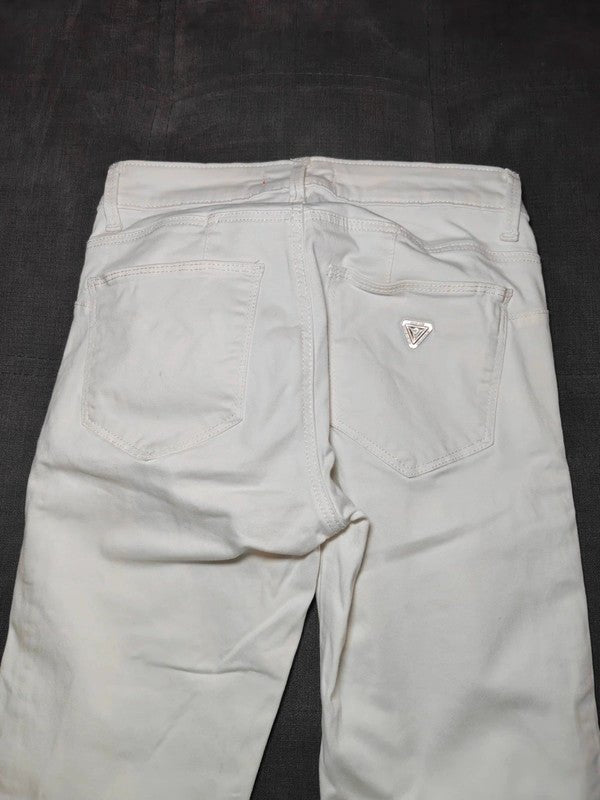Women Guess White Skinny W26 (EU 36/S) Jeans