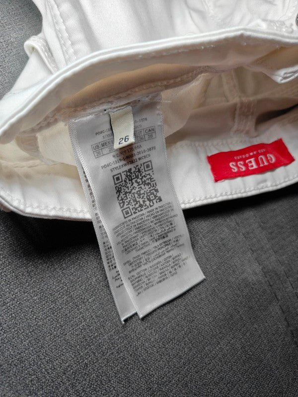 Women Guess White Skinny W26 (EU 36/S) Jeans