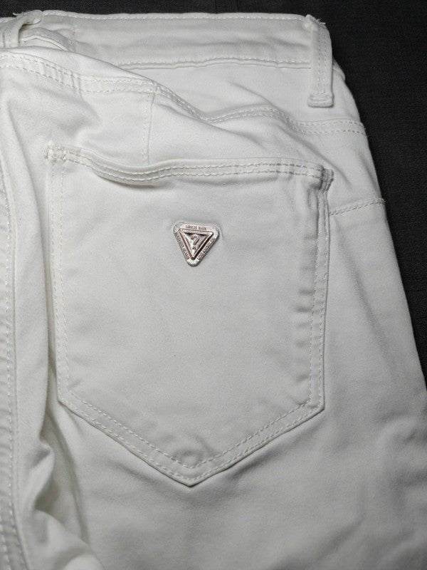 Women Guess White Skinny W26 (EU 36/S) Jeans