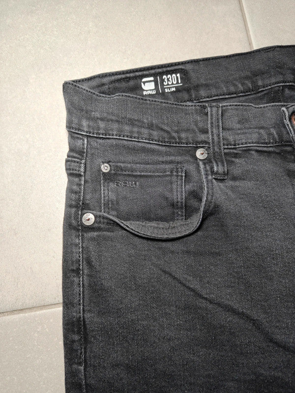 Men G - star 3301 Slim Z Gray Slim W29 L32 Jeans