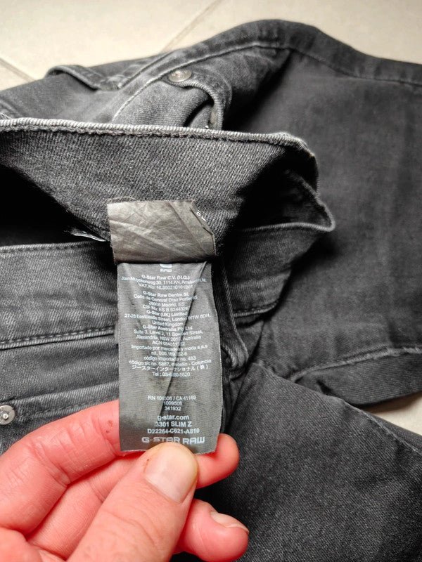 Men G - star 3301 Slim Z Gray Slim W29 L32 Jeans