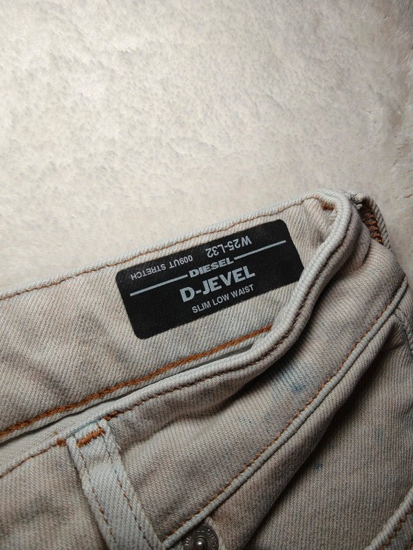Women Diesel D - Jevel Light Grey Slim Skinny W25 L32 (EU 34/XS) Jeans
