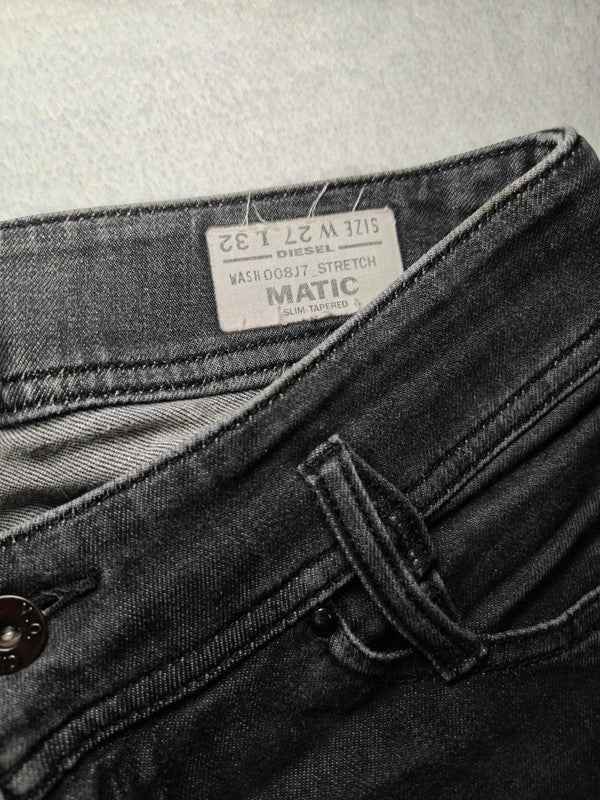 Women Diesel Matic Dark Grey Slim W27 L32 (EU 36/S) Jeans