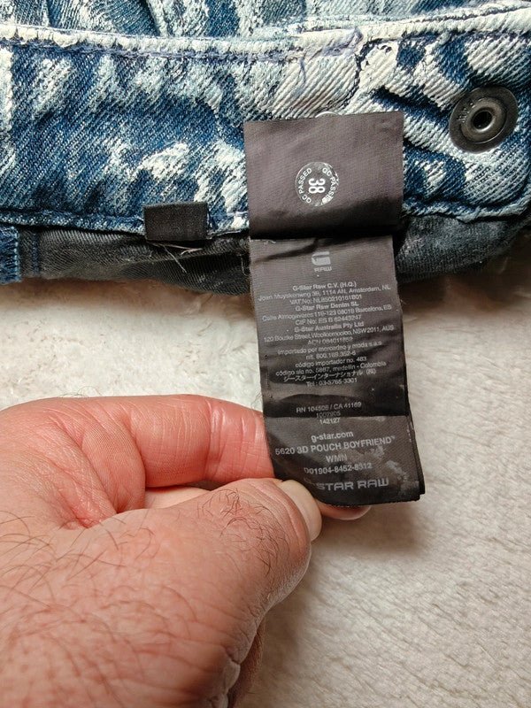 Women G - Star RAW 5620 3D Pouch Blue Boyfriend W26 L30 (EU 36/S) Jeans