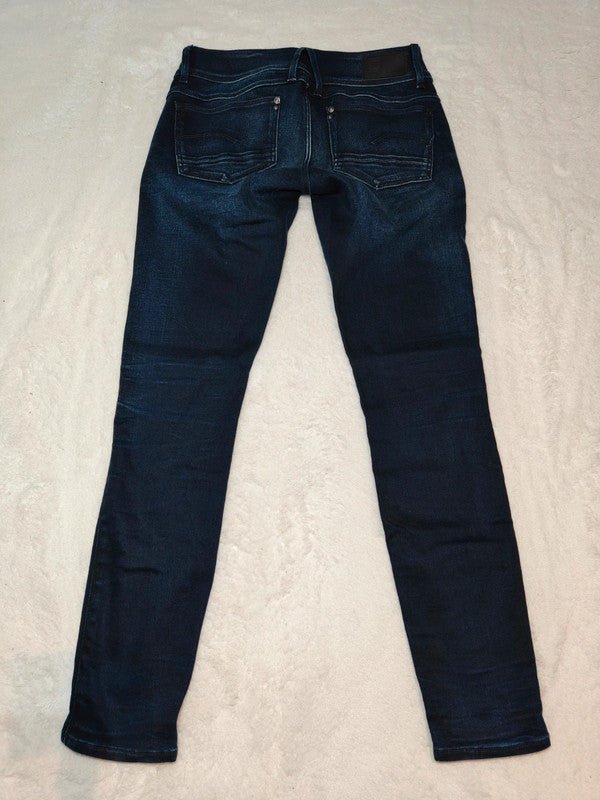Women G - Star RAW Lynn Zip Grip Blue Skinny W26 L30 (EU 36/S) Jeans