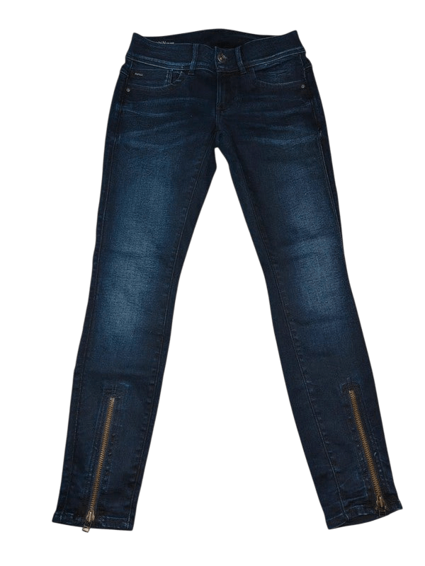 Women G - Star RAW Lynn Zip Grip Blue Skinny W26 L30 (EU 36/S) Jeans
