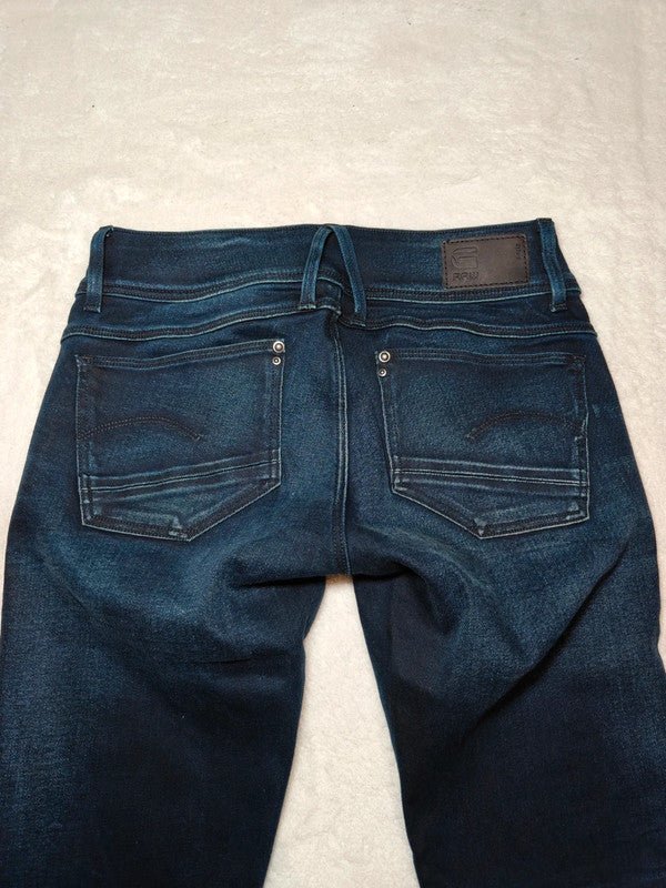 Women G - Star RAW Lynn Zip Grip Blue Skinny W26 L30 (EU 36/S) Jeans