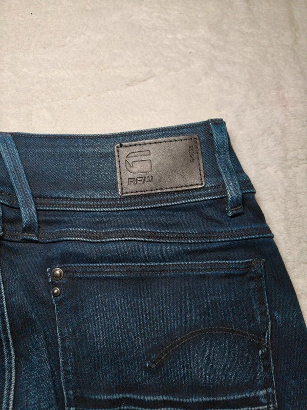 Women G - Star RAW Lynn Zip Grip Blue Skinny W26 L30 (EU 36/S) Jeans