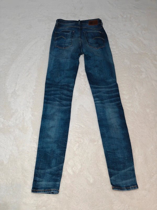 Women G - Star RAW 3301 Dark Blue Super Skinny W25 L32 (EU 34/XS) Jeans