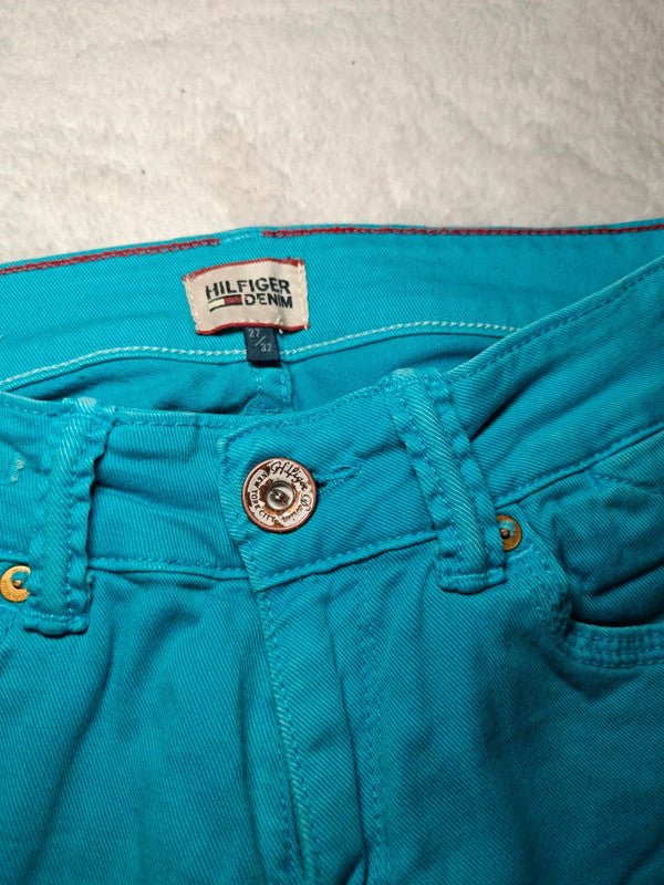 Women Tommy Hilfiger Sophie Aqua Blue Skinny W27 L32 (EU 36/S) Jeans