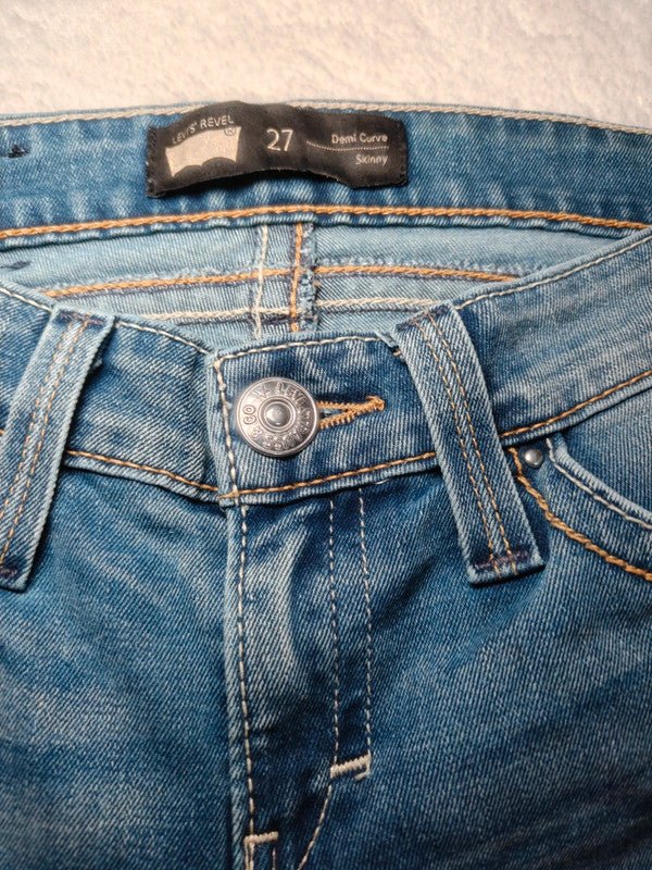 Women Levi's Demi Curve Blue Skinny W27 L32 (EU 36/S) Jeans