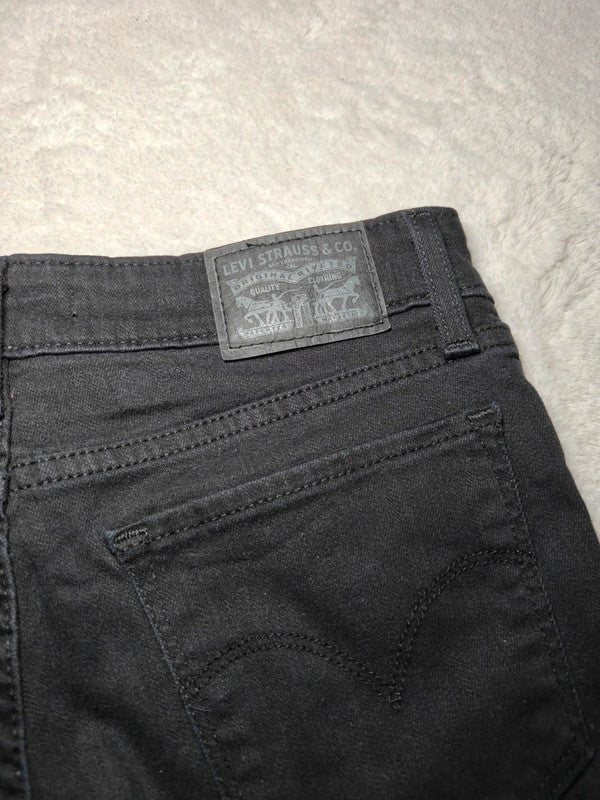 Women Levi's 711 Black Skinny W26 L30 (EU 36/S) Jeans