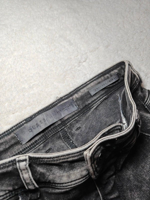 Women GUESS Rocket Black Grey Faded Skinny W25 L30 EU 34 XS Jeans