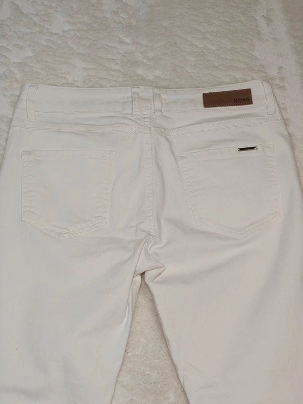 Women Hugo Boss Nelin White Straight W26 EU 36 S Jeans