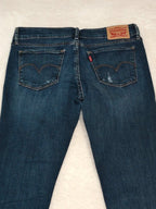 Women Levi's Blue Mid Rise Skinny W27 L30 EU 36 S Jeans