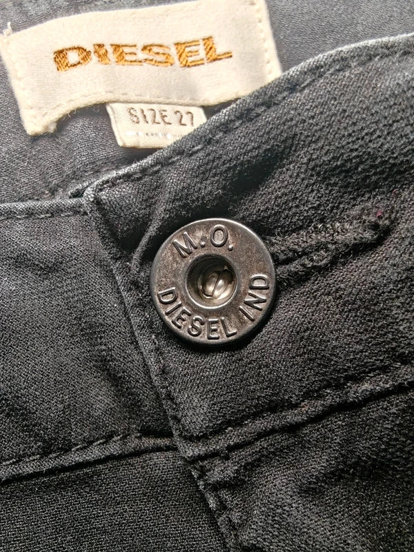 Women Diesel Black Faded Skinny W27 L32 (EU 36/S) Jeans