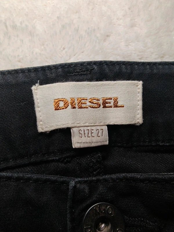 Women Diesel Black Faded Skinny W27 L32 (EU 36/S) Jeans