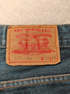 Men Levi's 507 Blue Bootcut W34 L30 Jeans