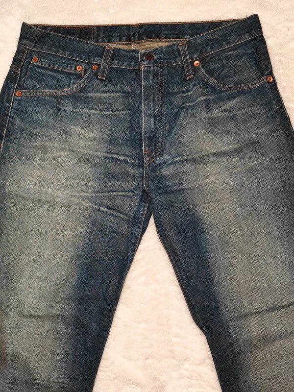 Men Levi's 507 Blue Bootcut W34 L30 Jeans