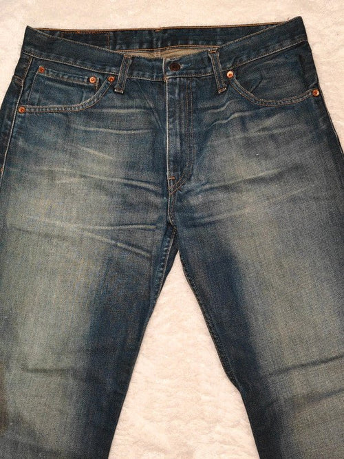 Men Levi's 507 Blue Bootcut W34 L30 Jeans