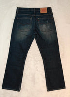 Men Levi's 507 Blue Bootcut W34 L30 Jeans