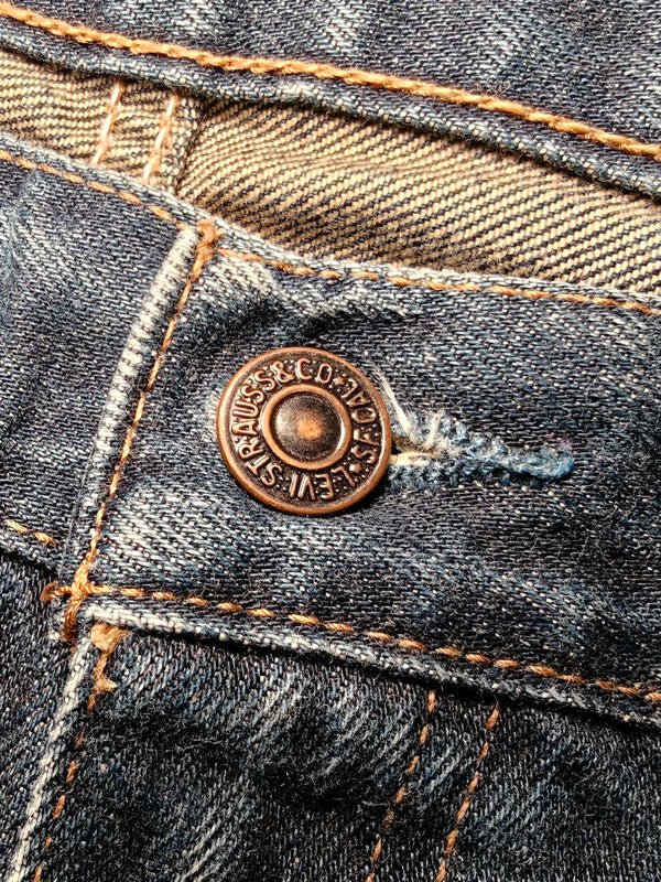 Men Levi's 507 Blue Bootcut W34 L30 Jeans
