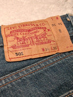 Men Levi's 501 Blue Straight W34 L30 Jeans