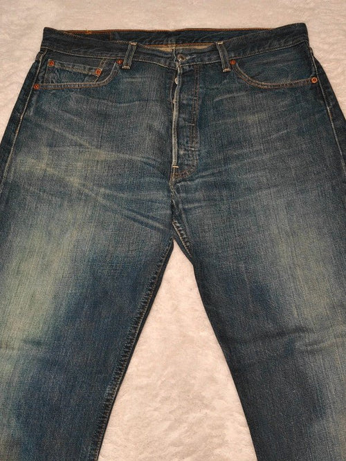 Men Levi's 501 Blue Straight W34 L30 Jeans