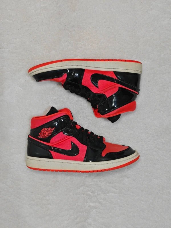 Women Air Jordan 1 Mid Hot Punch Black BQ6472-600 EU 39 Sneakers