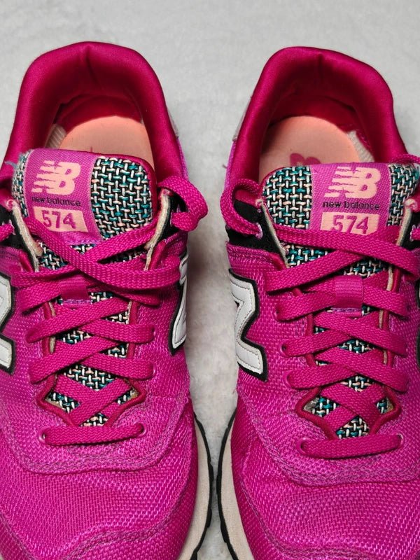 Women New Balance 574 Pink Black White WL574ASD EU 37.5 Sneakers
