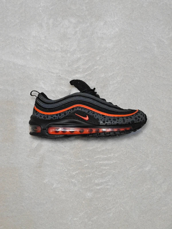 Kids Nike Air Max 97 GS Black Safety Orange EU 38 Sneakers