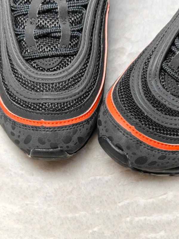 Kids Nike Air Max 97 GS Black Safety Orange EU 38 Sneakers