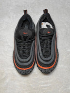 Kids Nike Air Max 97 GS Black Safety Orange EU 38 Sneakers
