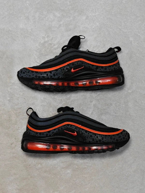 Kids Nike Air Max 97 GS Black Safety Orange EU 38 Sneakers