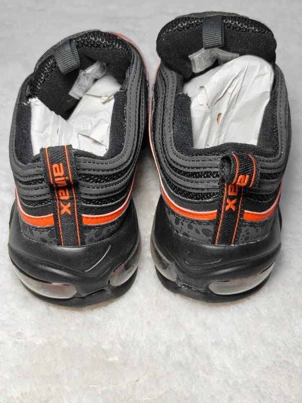 Kids Nike Air Max 97 GS Black Safety Orange EU 38 Sneakers