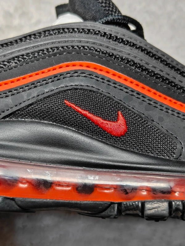 Kids Nike Air Max 97 GS Black Safety Orange EU 38 Sneakers