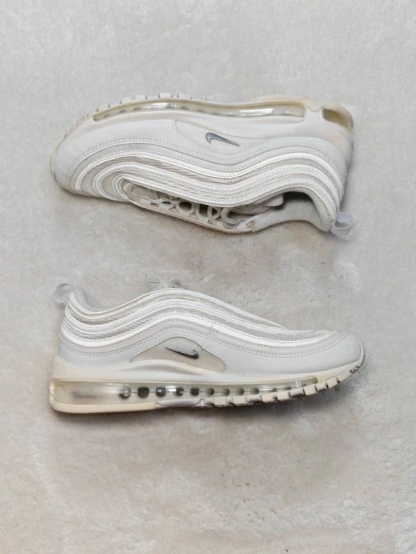 Men Nike Air Max 97 Triple White Wolf Grey EU 40.5 Sneakers