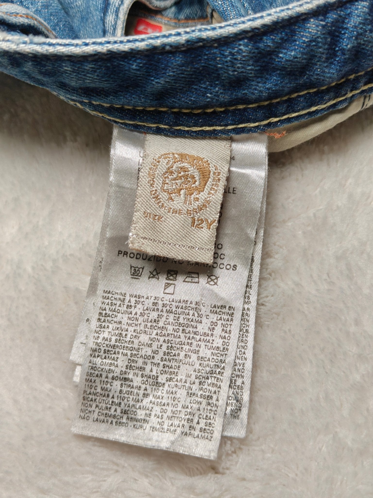 Boys Diesel Krooley J Blue Wash KXAR4 Slim Carrot Jeans Age 12