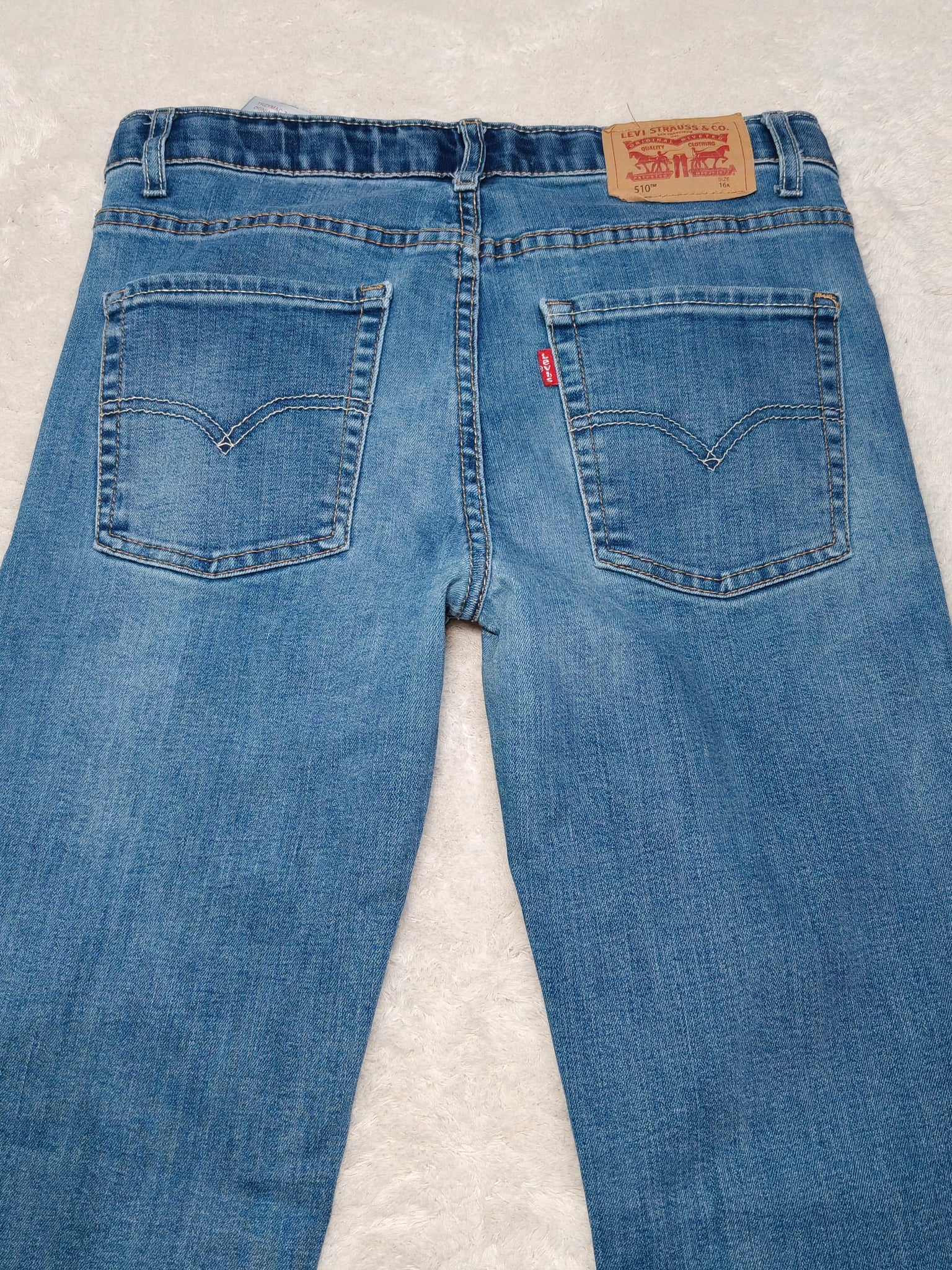 Boys Levi's 510 Light Blue Slim Mid Waist Age 16 L30 Jeans