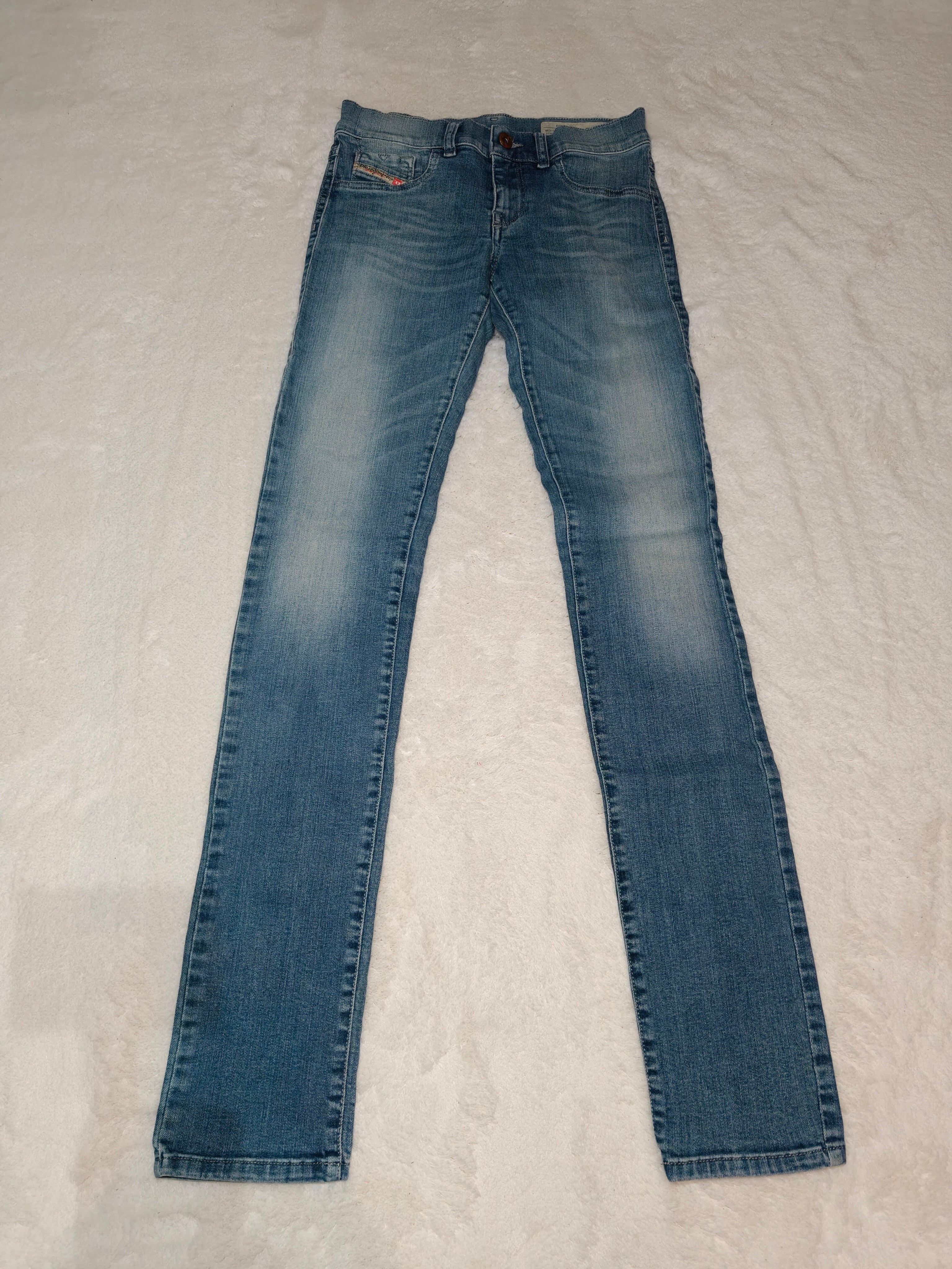 Women Diesel Livier Blue Wash 0801G Super Slim Jegging W25 EU 34 XS Jeans