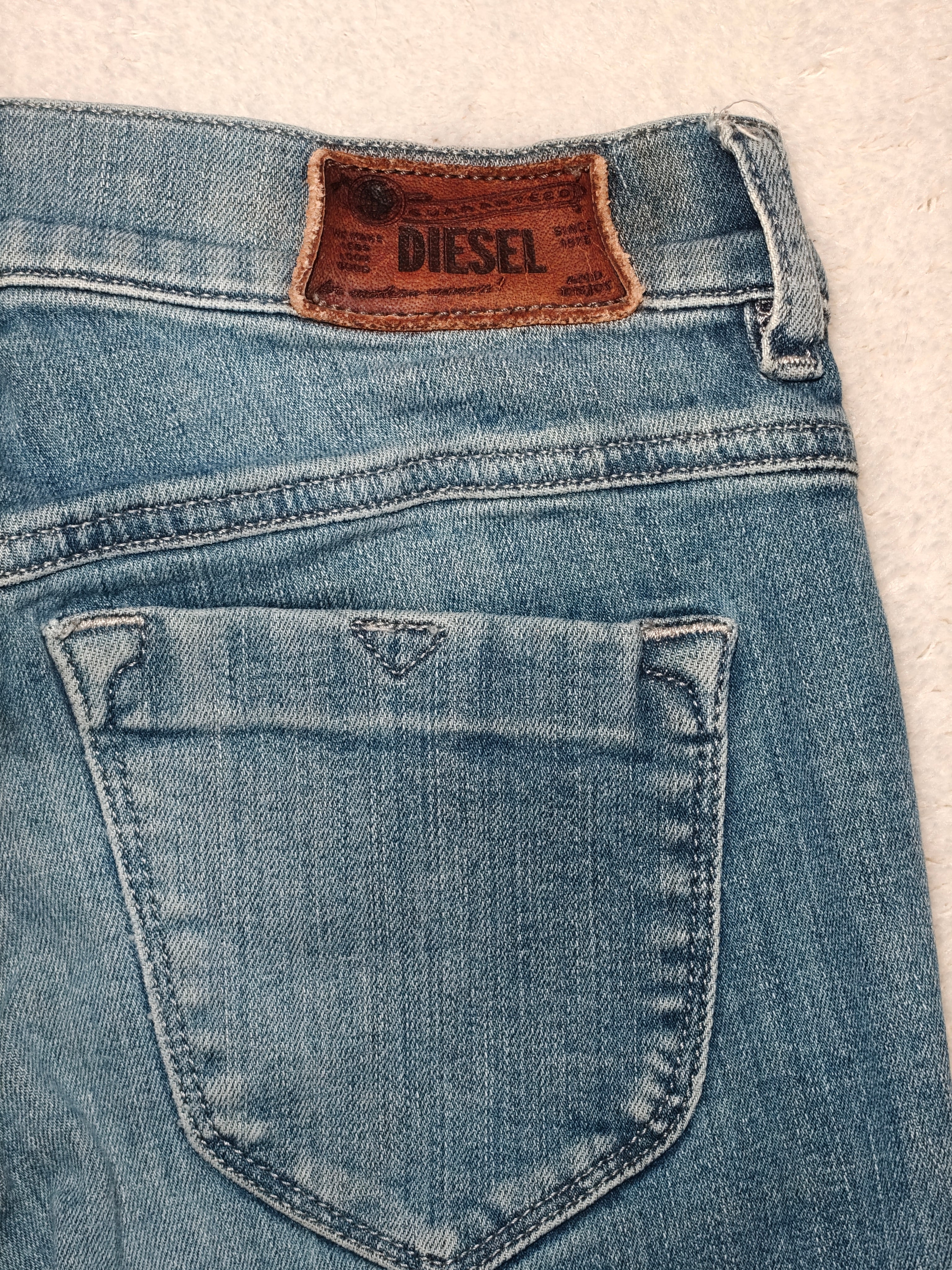 Women Diesel Livier Blue Wash 0801G Super Slim Jegging W25 EU 34 XS Jeans