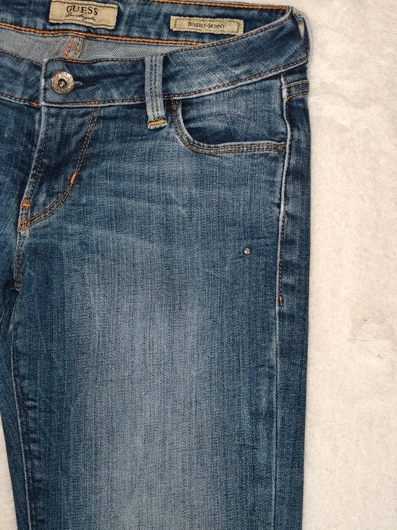 Women GUESS Beverly Blue Denim Skinny W24 EU 34 XS Jeans