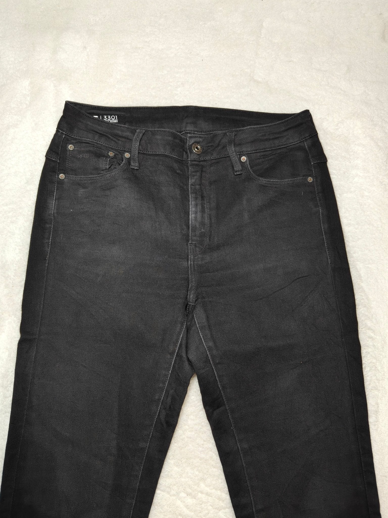 Women G - Star RAW 3301 Black High Skinny W29 L34 EU 38 M Jeans